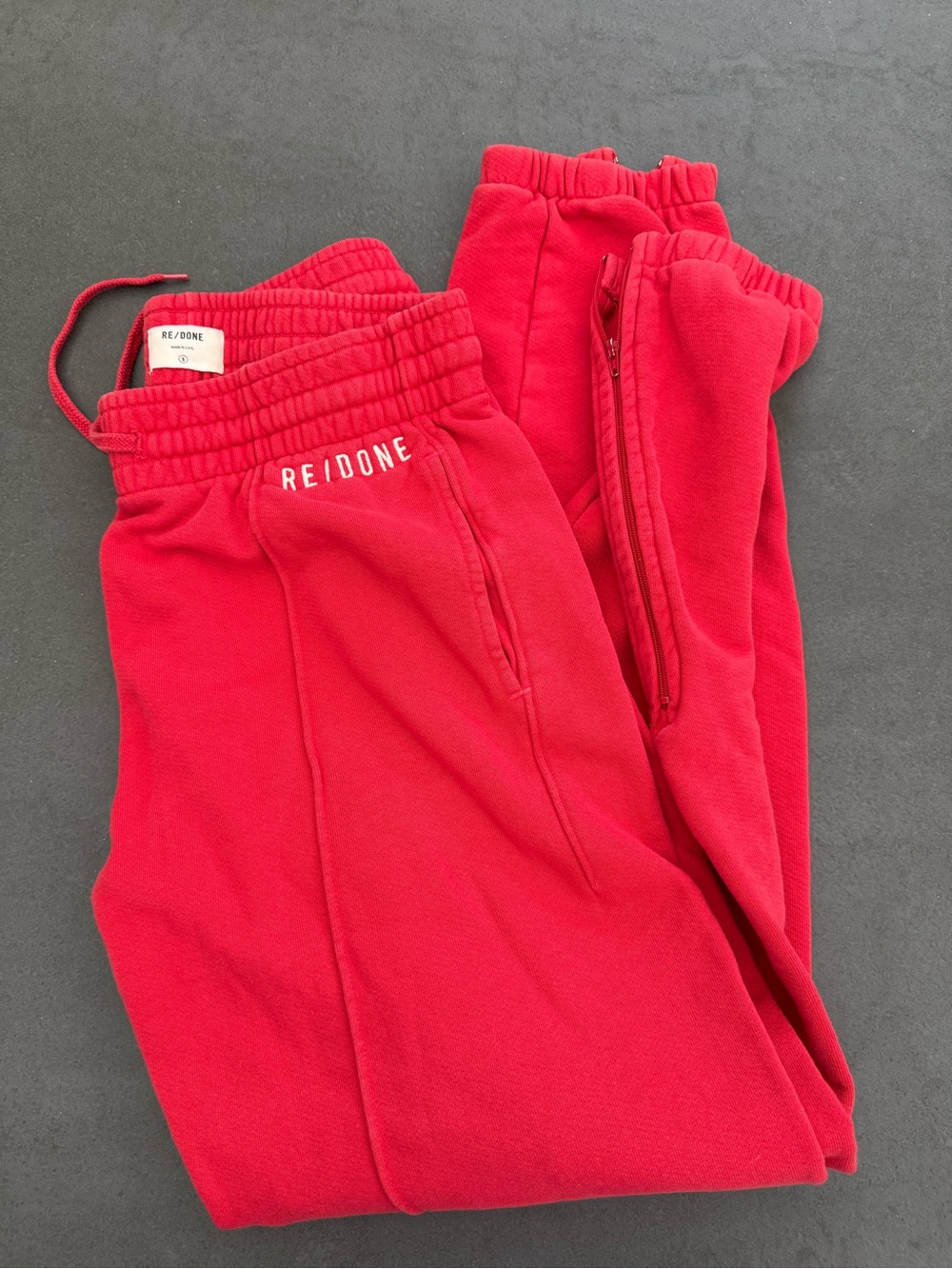 Re/Done Womens Faded  Red Jogger Sweatpants size S